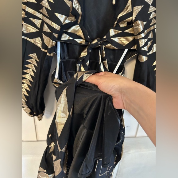 LACE The Label metallic gold and black embroidered dress - Picture 11 of 12